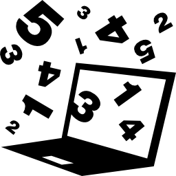 computer with numbers